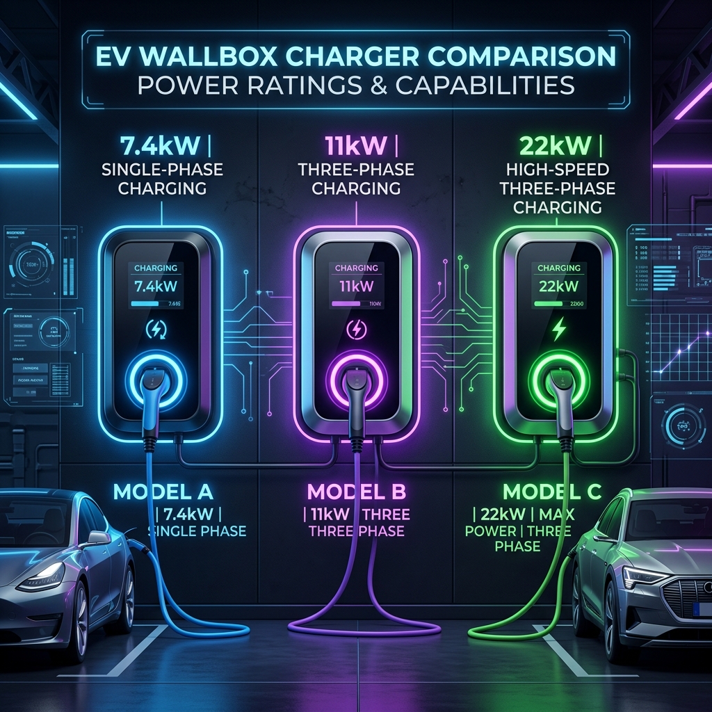 Wallbox 7kW vs 11kW vs 22kW : quelle puissance choisir selon votre véhicule électrique ?